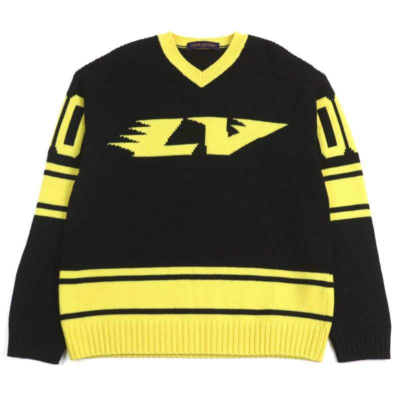 Louis Vuitton 22SS Hmn86w LV Intarsia Football Knit Cashmere Blend Amen Break