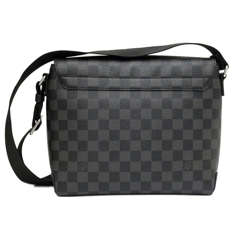 Louis Vuitton Damier Graphite District PM NV2 N40349 Shoulder Bag Black
