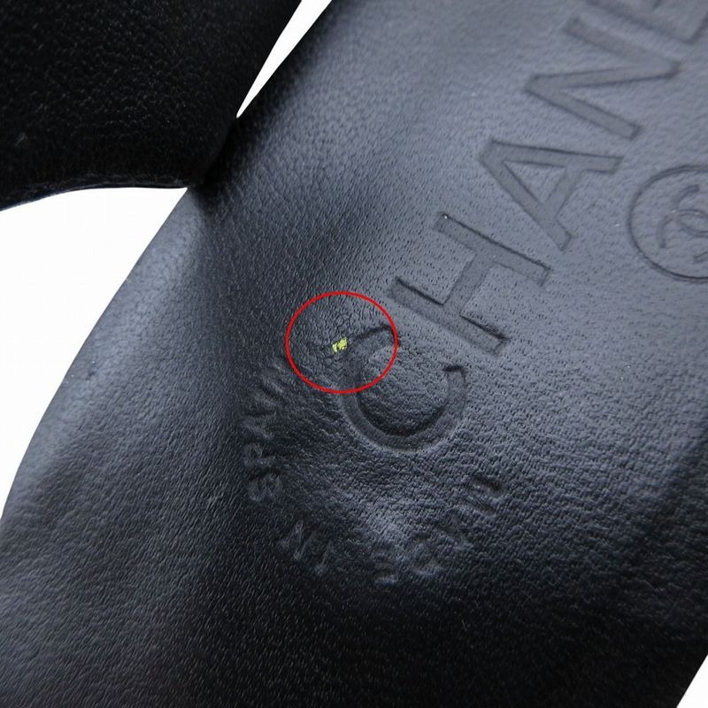 Chanel Coco Mark 20s Leather Sandals Women's Black G36184 Espadrilles Size 23cm