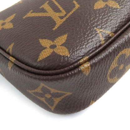 Louis Vuitton M58009 Mini Pochette Axessoire Monogram Canvas Nu Pouch Brown