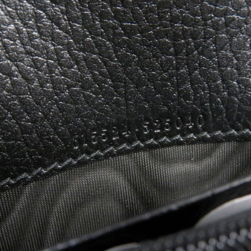 Gucci 615524 Leather Interlocking G Grained Accordion Closure Long Wallet With