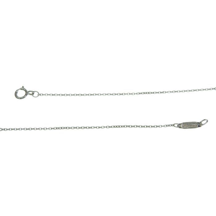 Tiffany & Co Aria Pink Tourmaline Necklace 18K White Gold 750 White Gold Pink