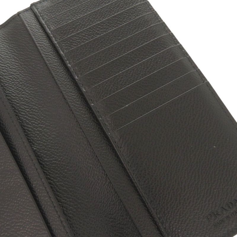 Prada Leather Gray Bifold Long Wallet Bifold Long Wallet Long Wallet 1332 Prada