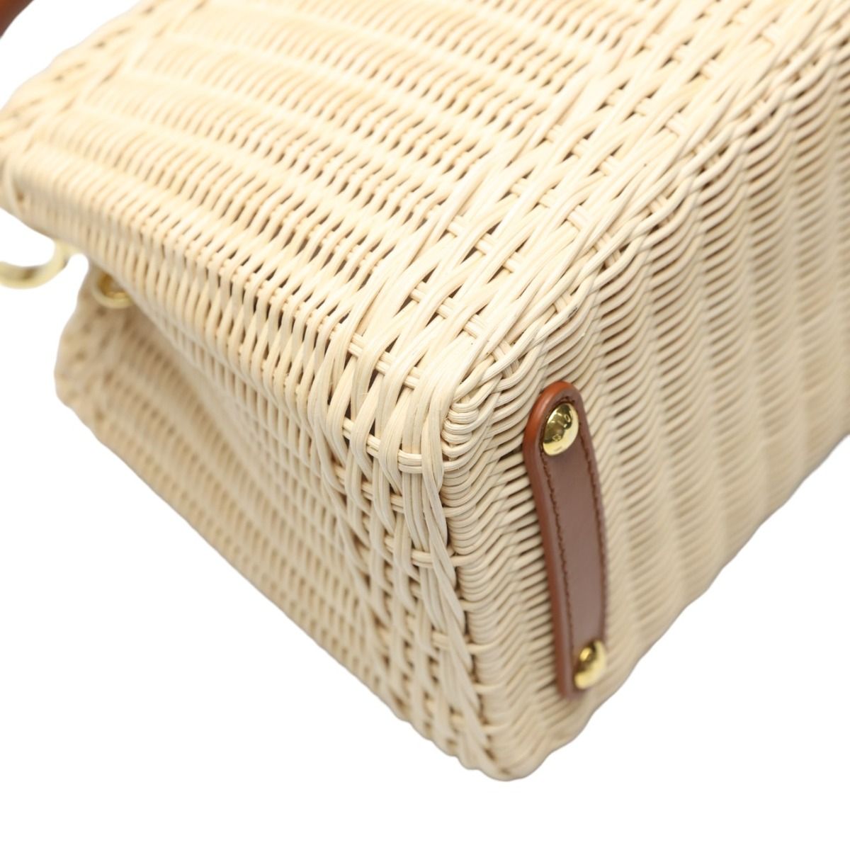 Louis Vuitton Capucines BB Leather Rattan Shoulder Bag