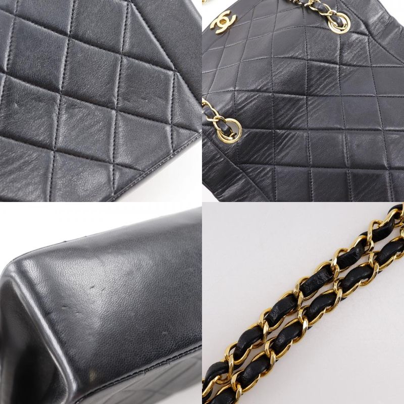 Chanel Diana 22 Chain Shoulder Matelasse Vintage A01164 Lambskin Black Ladies
