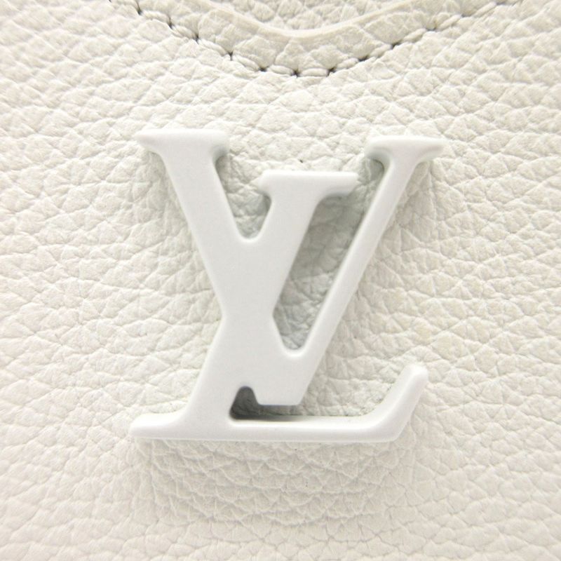 Louis Vuitton Porte Cult Lock Me M68727 Card Case Calf Leather White LV 0371