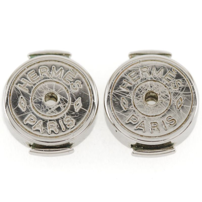 Hermes D'alva Bicolor Buffalo Horn Brown/gold Ladies 14.0g Earrings