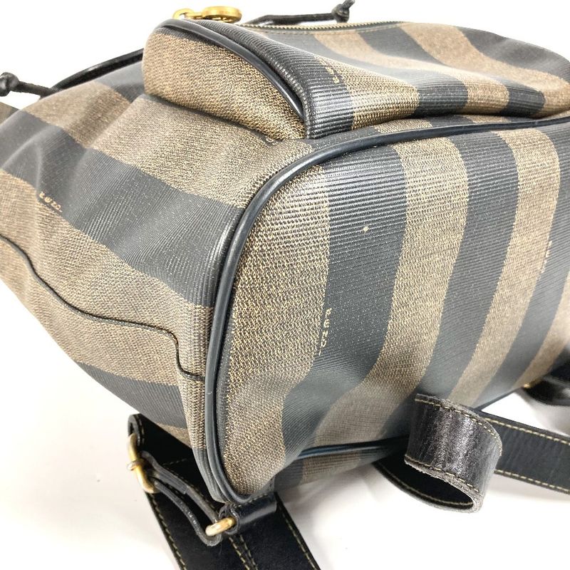 Fendi Backpack Sac Pecan Pvc/leather Khaki