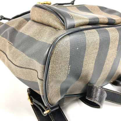 Fendi Backpack Sac Pecan Pvc/leather Khaki