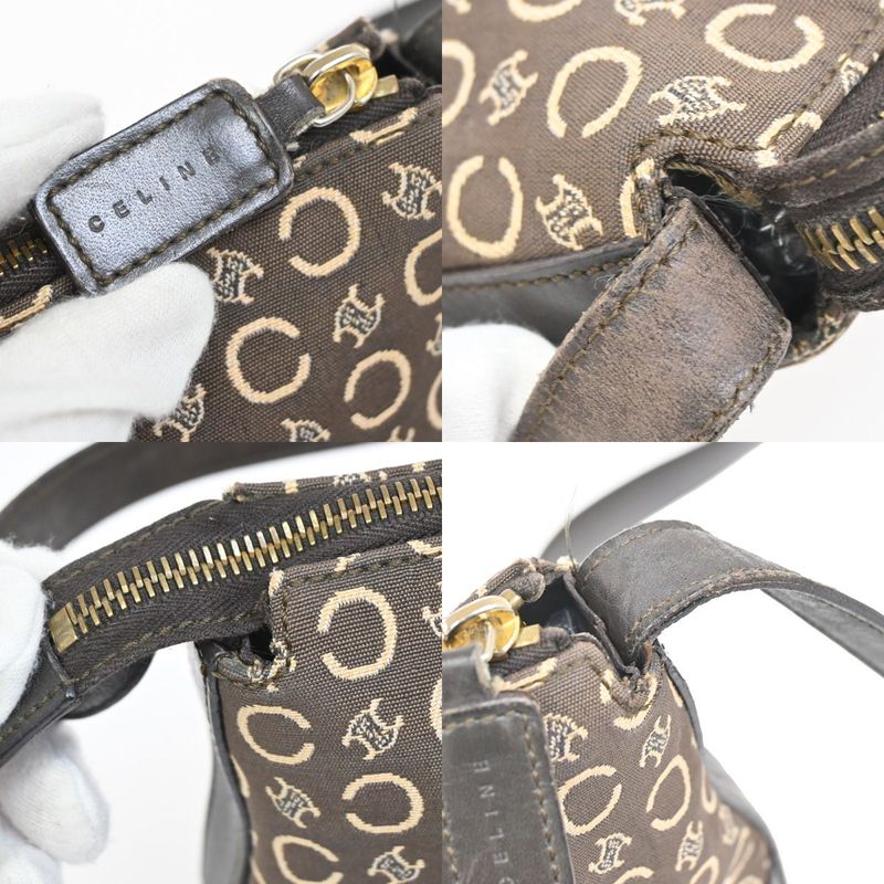 Celine Shoulder Bag Macadam Pattern Brown 83ka654