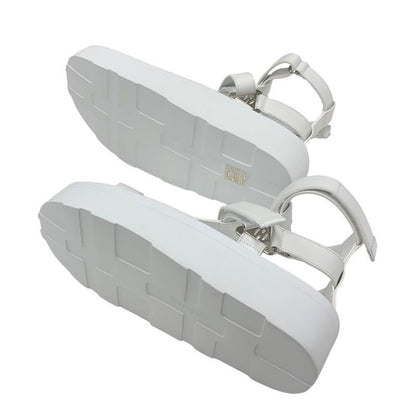 Hermes Enid Sandals Shoes Leather White Unused