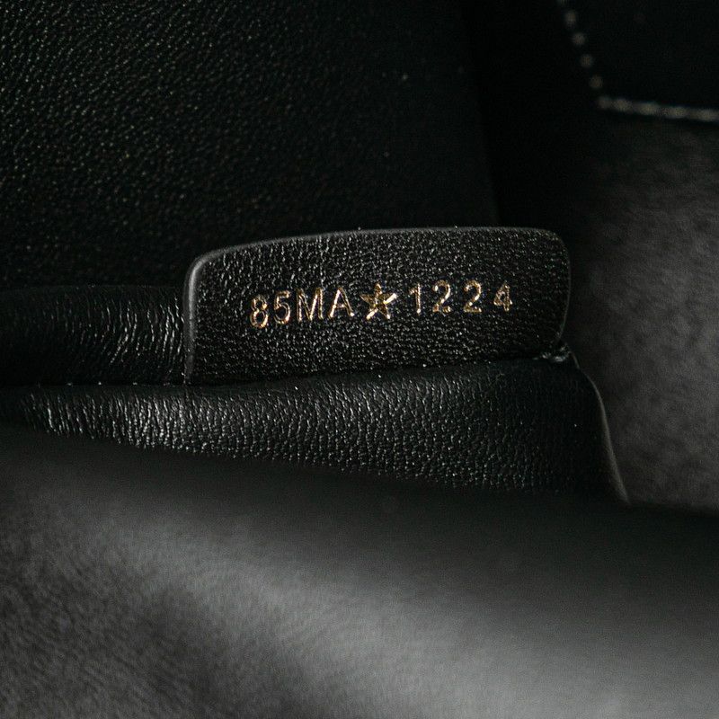 Dior Macrocanage Caro Caro Medium Backpack Rucksack Black Leather Women's Dior