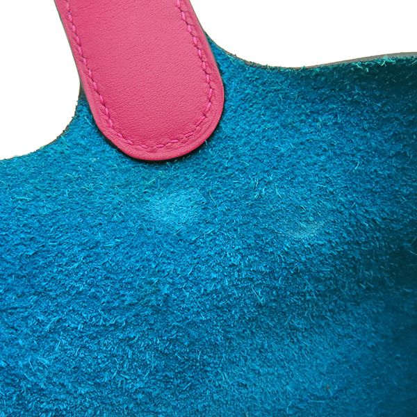 Hermes Handbag Picotin Lock MM Eclat Taurillon Clemence Swift Blue Frida and