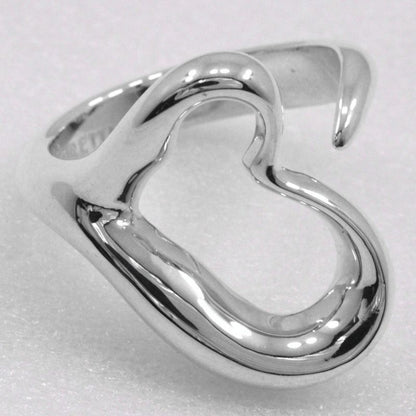Tiffany & Co Open Heart Elsa Peretti Silver 925 Size 9 Ladies 5.6g Ring