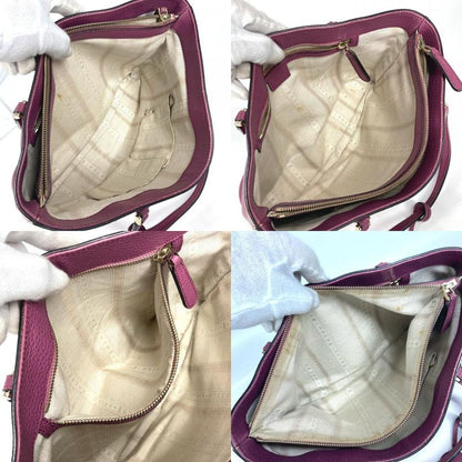 Gucci Shoulder Bag Interlocking G 388561 Leather Purple