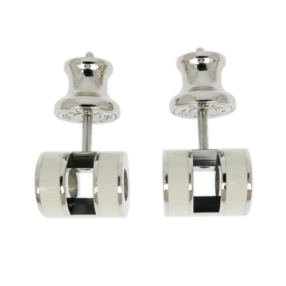 Hermes Earrings Pop Ash Pair Jonus Flepere White Silver-hardware