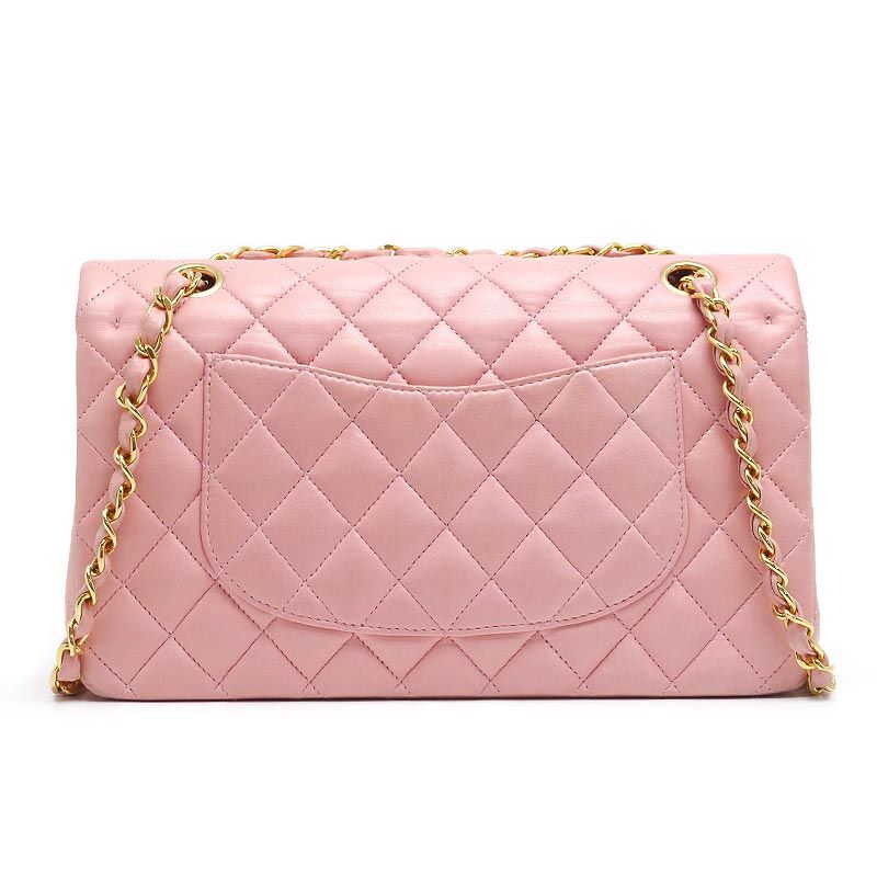 Chanel Matelasse 25 Chain Shoulder Bag In Lambskin Pink