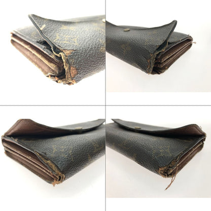 Louis Vuitton Women's Long Wallet Monogram Portefeuille Plate M61734 Brown