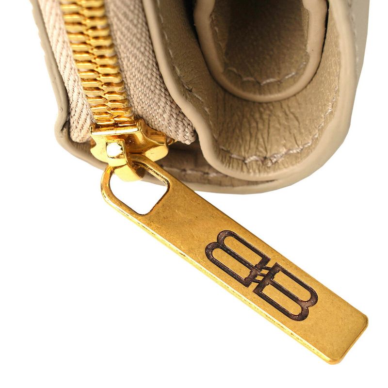 Balenciaga Bifold Wallet In Signature Taupe