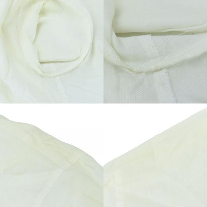 Christian Dior Short Sleeve Shirt L Cotton Rayon White Ribbon Embroidery Tops