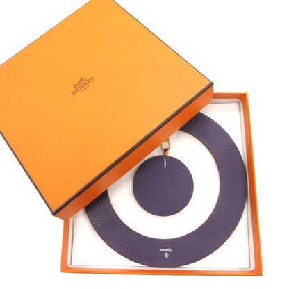 Hermes Petite Ache Circle Charm Key Holder Vaux Epson Violet Purple 0790 Hermes