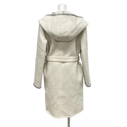 Louis Vuitton Coat Size 36 S Women's Hooded Wrap Coat Mahina Foco04r90 Light