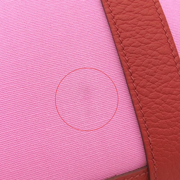 Hermes Tote Garden Party TPM Toile Officier Vache Country Pink and Rouge