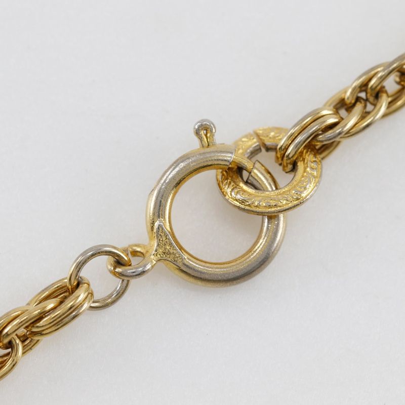 Chanel Coco Mark Vintage Gold Plated And Rhinestone Ladies 29.5g Necklace