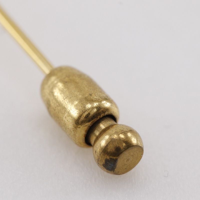 Hermes Sellier Brooch Set Of Two Bijouterie Fantaisie Gold Plated Ladies 2.0g