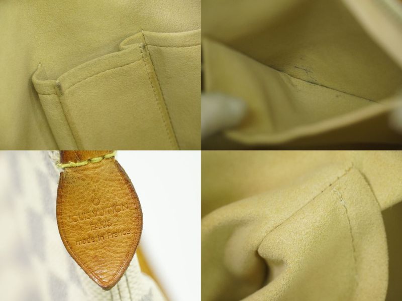 Authentic Louis Vuitton LV Saleya PM Damier Azure Tote Handbag White N51186