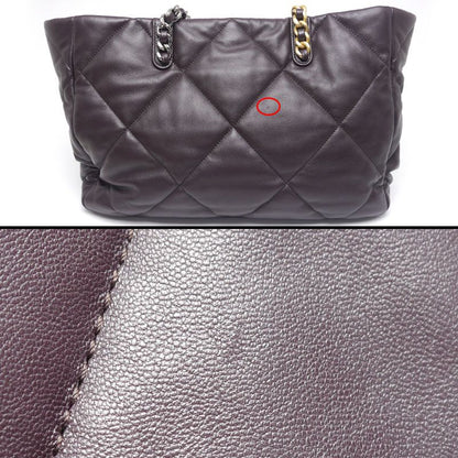 Chanel 19 Dizneuf Chain Tote Bag Dark Brown Matelasse