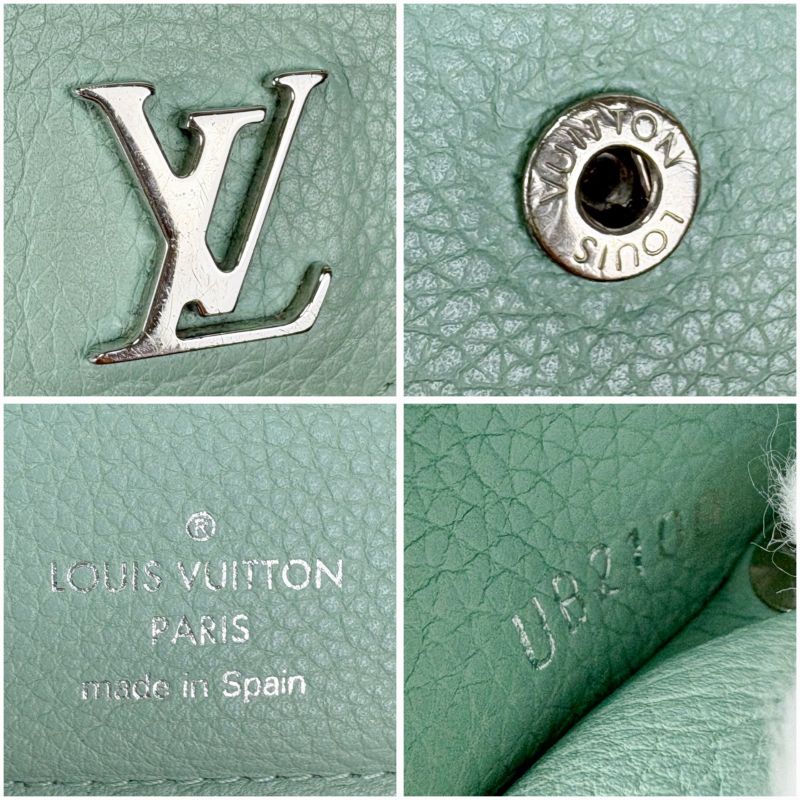Louis Vuitton Portefeuille Lock Me Trifold Wallet Mini Wallet Light Green