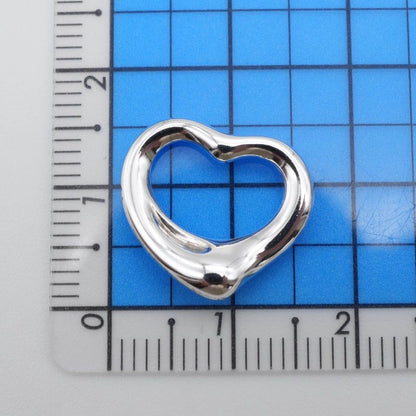 16mm (0.63in)tiffany & Co Open Heart Silver Necklace Top 25-1198