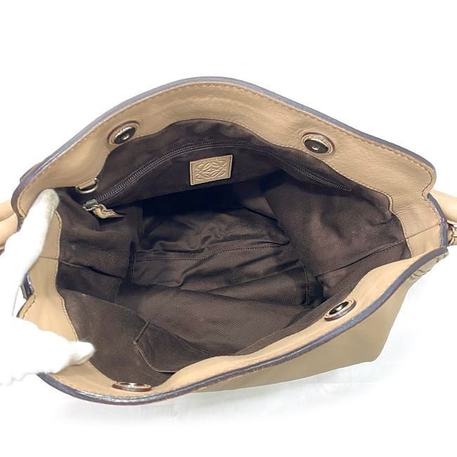 Loewe One Shoulder Bag Beige Leather