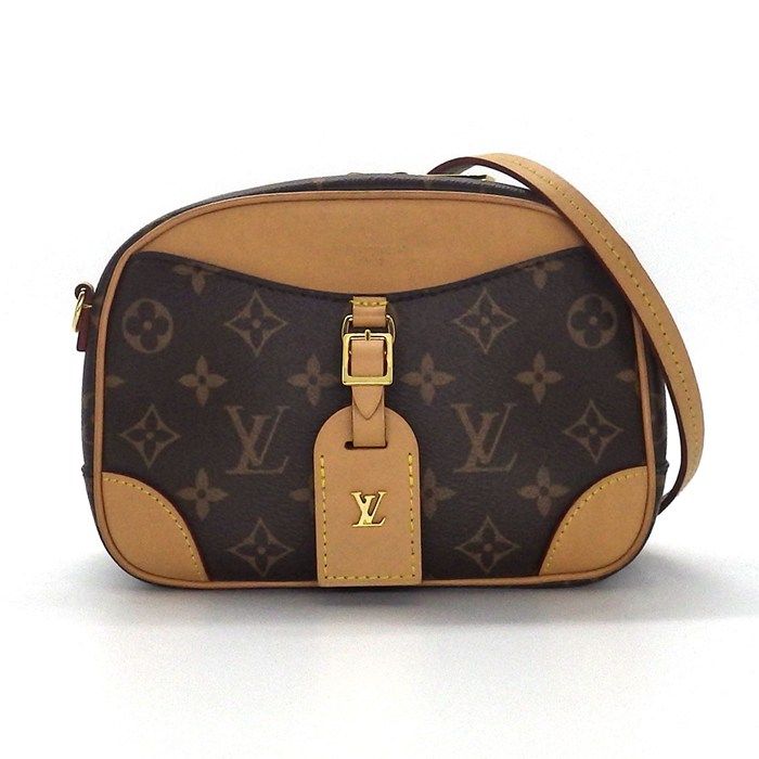 Louis Vuitton Shoulder Bag Deauville MINI M45528 Monogram Canvas Beige Leather