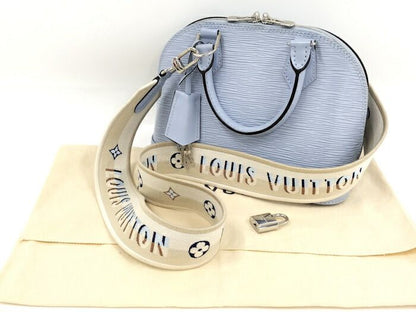 Louis Vuitton Alma BB 2WAY Handbag Epi Leather Blue Nuage M59345