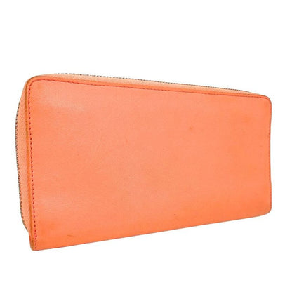 Balenciaga Round Zipper Calf Women's Long Wallet