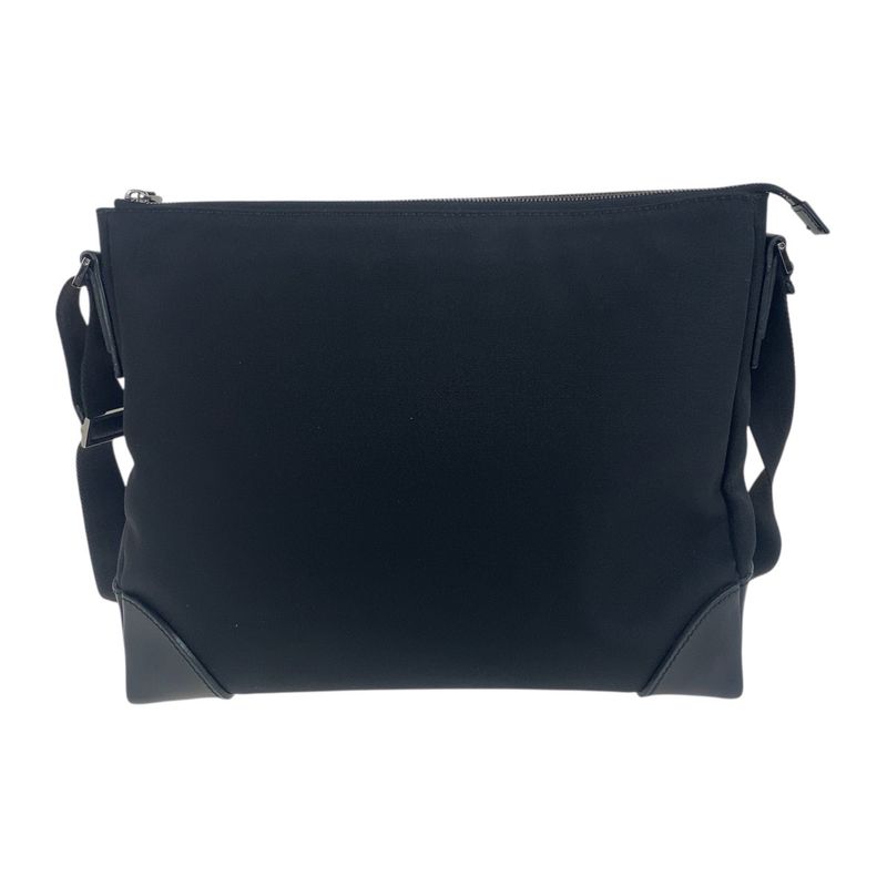 Gucci Black Silver Hardware Nylon/leather 110054 Crossbody Shoulder Bag