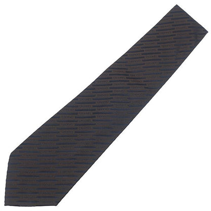 Chanel Necktie Chanel Logo 9.5cm (3.74in) Silk Brown and Navy Brown and Navy