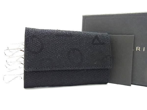 Bvlgari Maxi Logo Canvas 6-strand Key Case Key Case Men's Black Bd6494