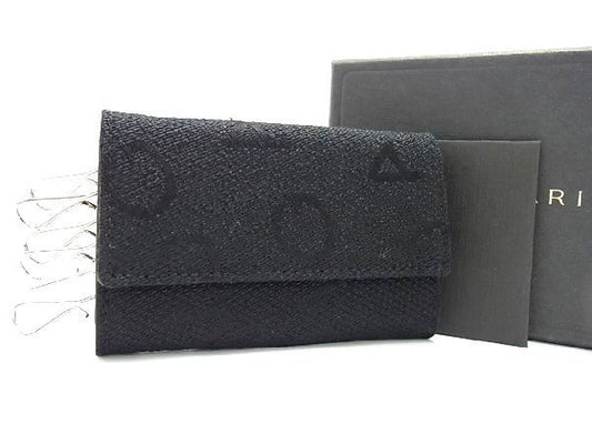 Bvlgari Maxi Logo Canvas 6-strand Key Case Key Case Men's Black Bd6494