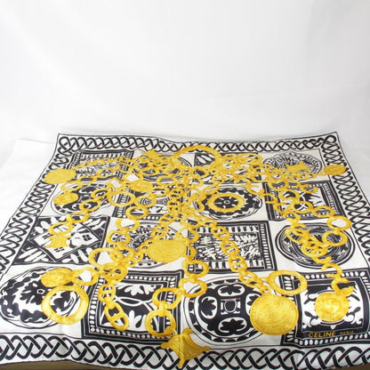 Celine Large Size 90 Chain Scarf Silk Women