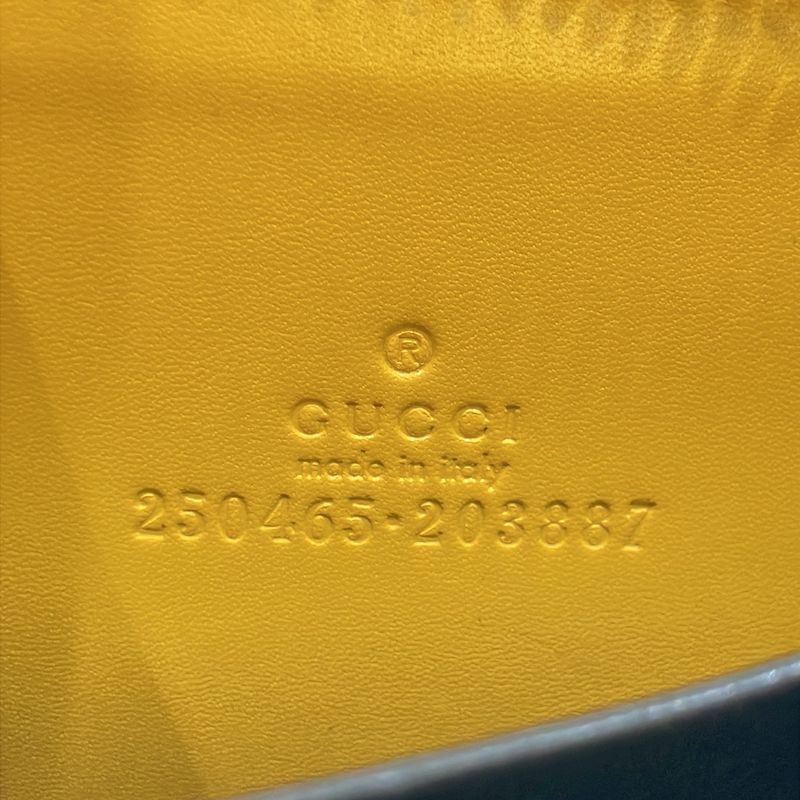 Gucci Diamante Round Zipper Coin Case 250465 Yellow