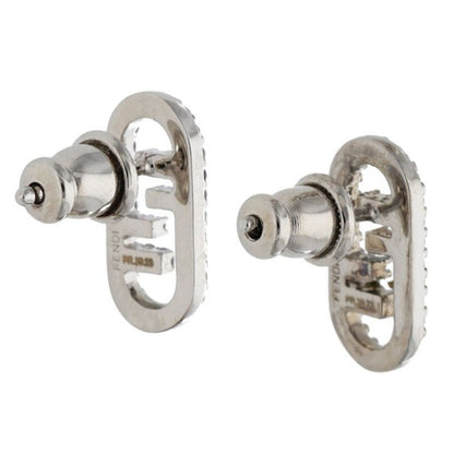 Fendi Orlok Rhinestone FF Motif Earrings Women