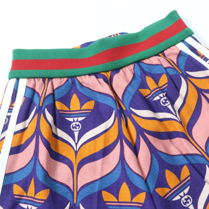 Gucci×adidas 703006 100% Cotton Trefoil Webline Shorts Multicolor 36 Made In
