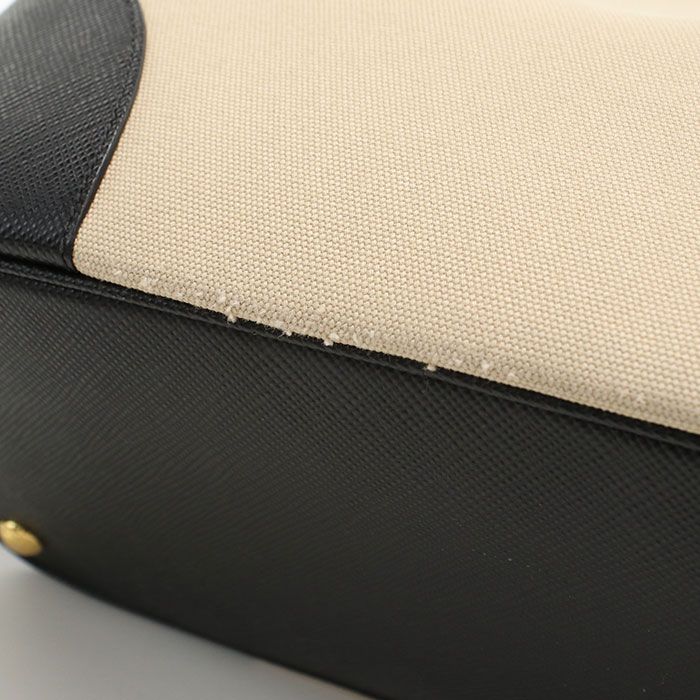 Prada 2WAY Canapa Bn2887 Tote Bag Canvas Saffiano Leather Women