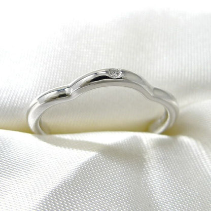 Chanel Camellia Ring 750wg 18K White Gold White Togo Old Diamond Size 48 Approx