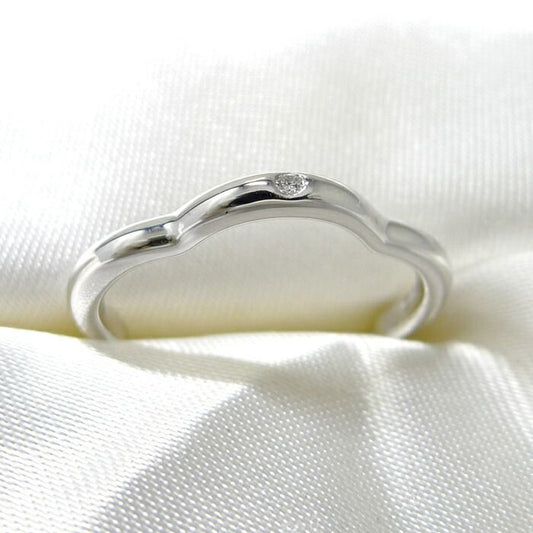 Chanel Camellia Ring 750wg 18K White Gold White Togo Old Diamond Size 48 Approx