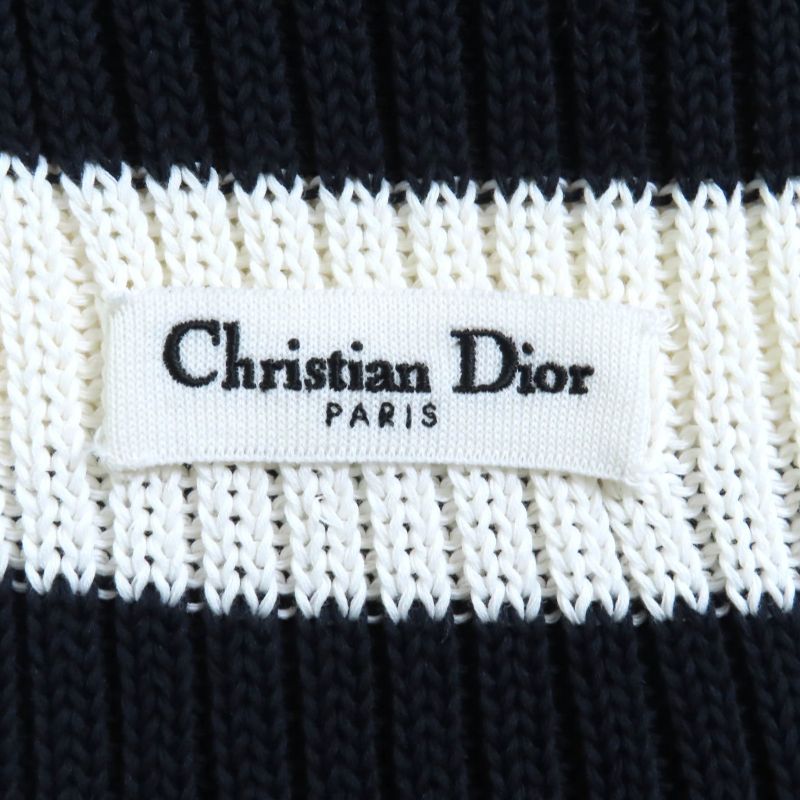 Christian DIOR 25SS 524s13a7025 100% Cotton Striped Sailor Collar Long Sleeve