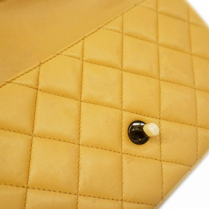 Chanel Shoulder Bag Matelasse Lambskin Beige Gold Hardware Women